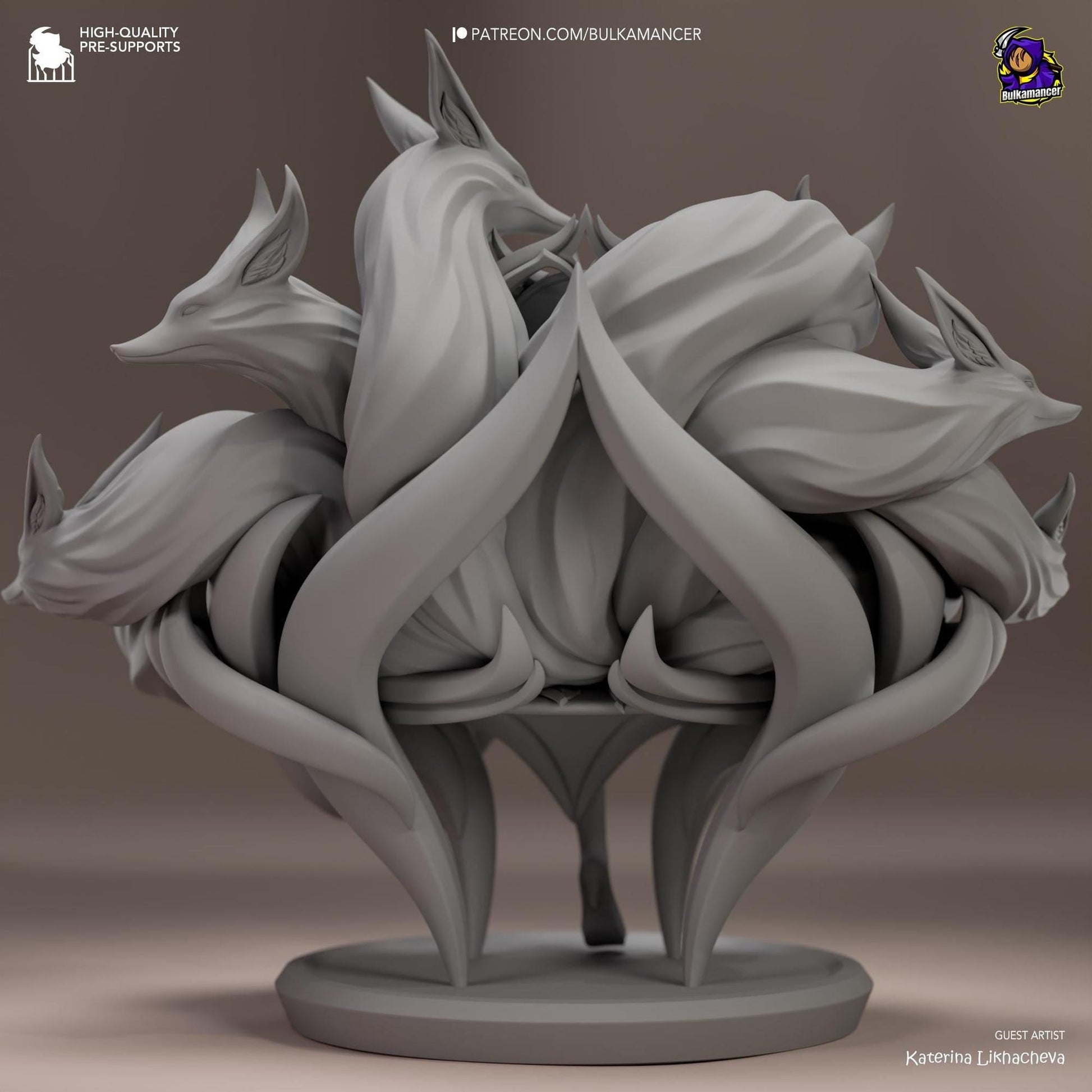 Legendary Kitsune | Resin Garage Kit Sculpture Anime Video Game Fan Art Statue | Bulkamancer Sculpts