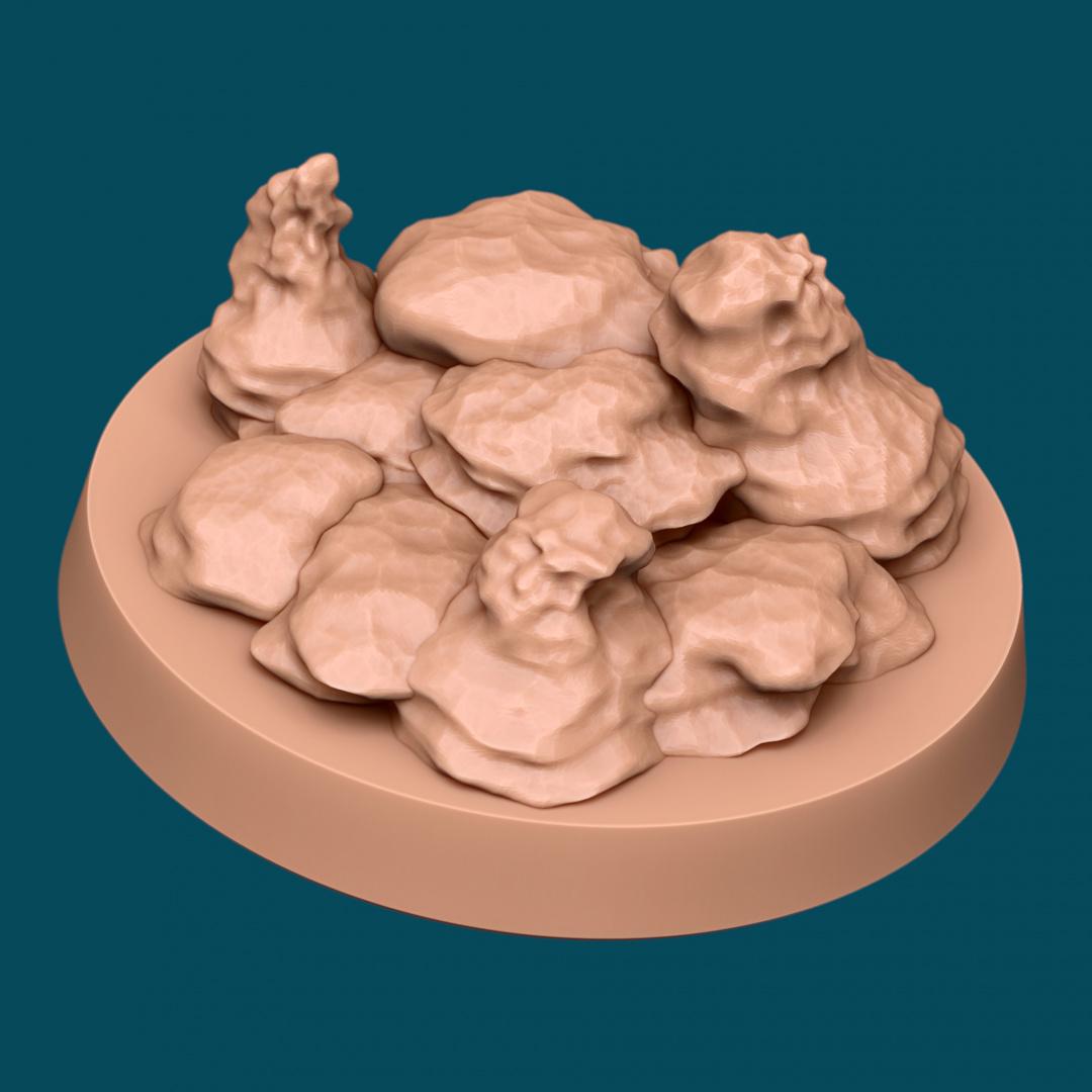 Stalagmite Bases | TTRPG Miniature Sculpted Base | Awkward Penguin's Minis