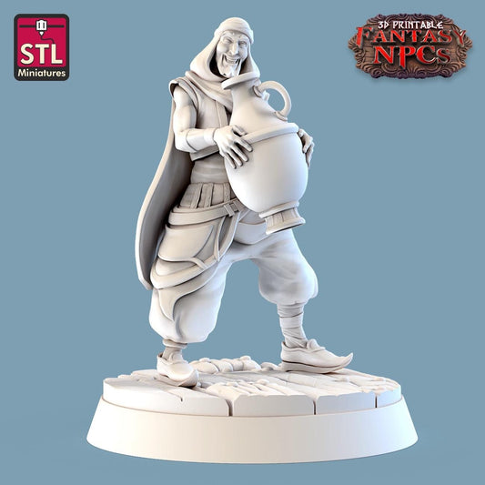 Potter NPC Set | Tabletop Scale | D&D TTRPG Miniature | STL Miniatures