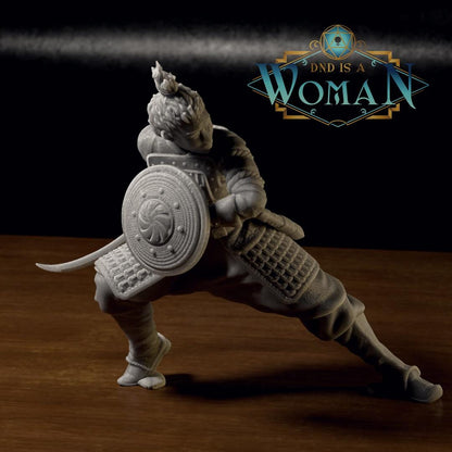 Genasi Paladin, Gerelt | D&D TTRPG Miniature | DnD Is A Woman | NO BASE