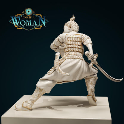Genasi Paladin, Gerelt | D&D TTRPG Miniature | DnD Is A Woman | NO BASE
