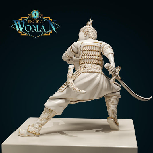 Genasi Paladin, Gerelt | D&D TTRPG Miniature | DnD Is A Woman | NO BASE