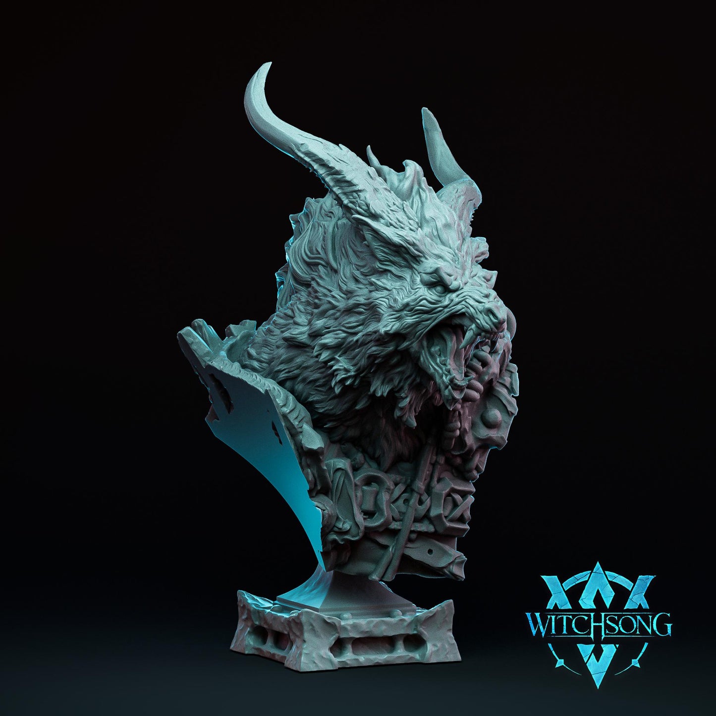 Ascendant Greatwolf | Mini or Bust | Monster Miniature Statue | Witchsong Miniatures