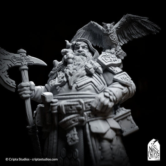 Andanor Trosdain, Dwarf Ranger | Tabletop Scale, Display Scale, Bust | TTRPG D&D Miniature | Cripta Studios