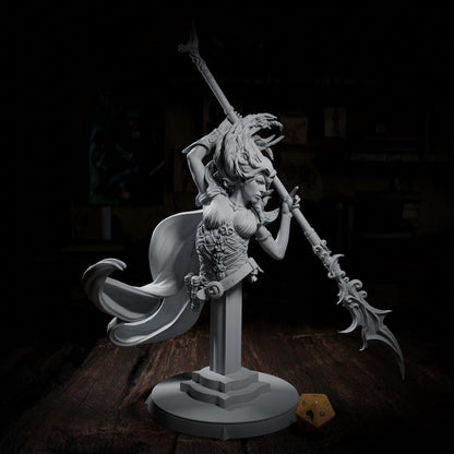 Asaria Miralana, Elf Hero | Tabletop Scale, Display Scale, Bust | TTRPG D&D Miniature | Cripta Studios