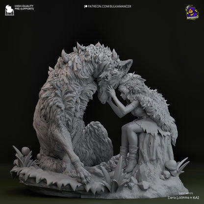 Wolf Princess | 3D Print Garage Kit Anime Fan Art Statue | Bulkamancer Sculpts
