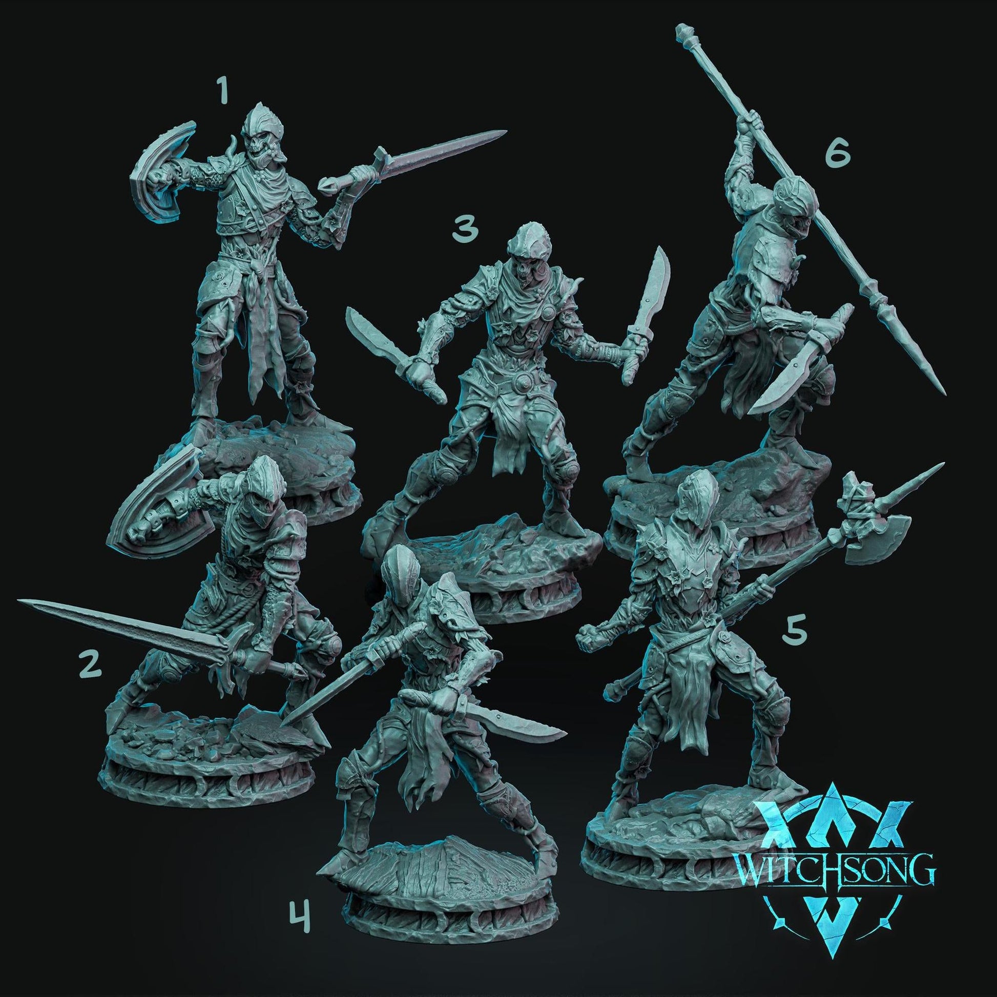 Persephone & Hades Warband | Tabletop Gaming Mini or Bust | Monster Miniature Statue | Witchsong Miniatures