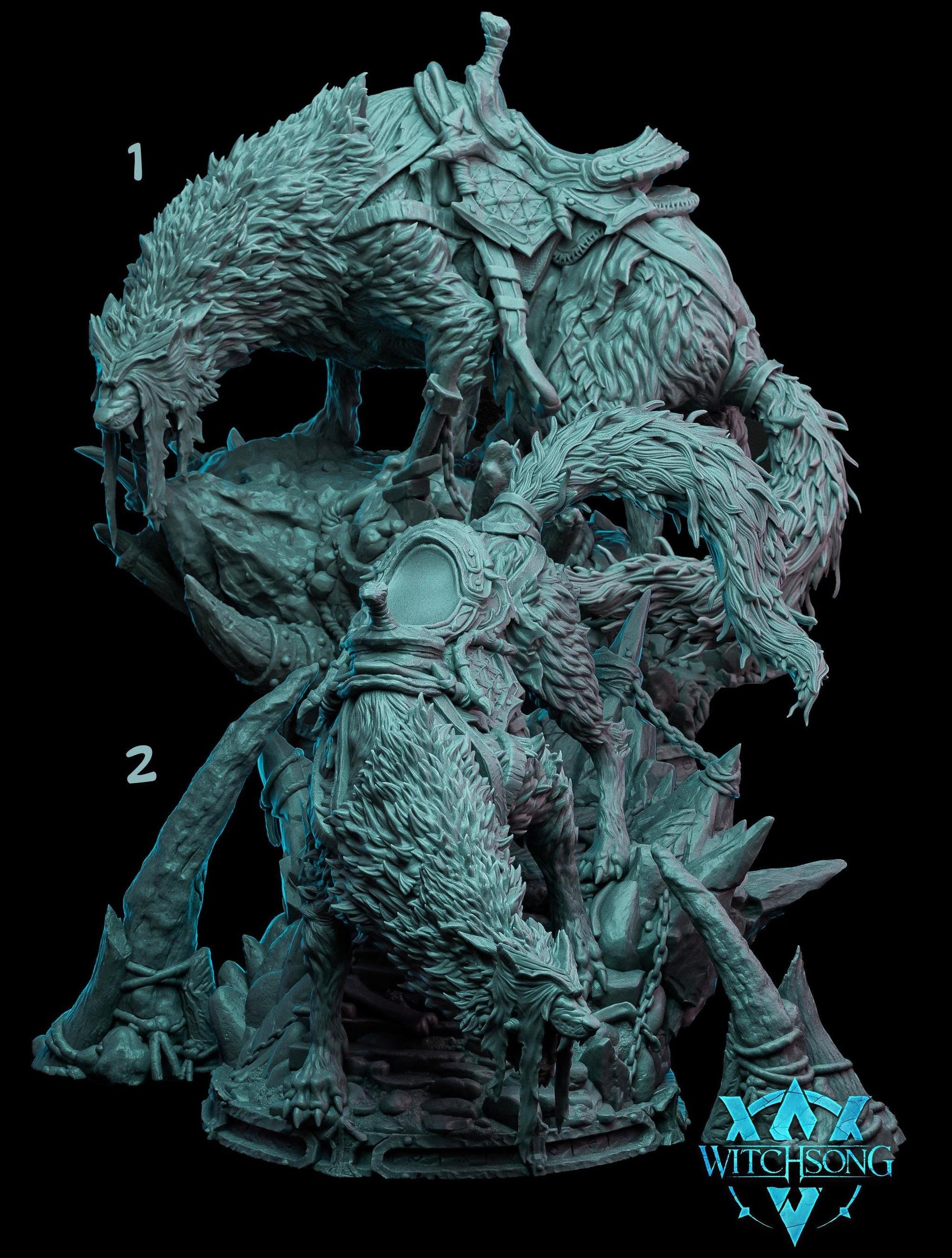 The Faceless King's Warband | Tabletop Gaming Mini or Bust | Monster Miniature Statue | Witchsong Miniatures