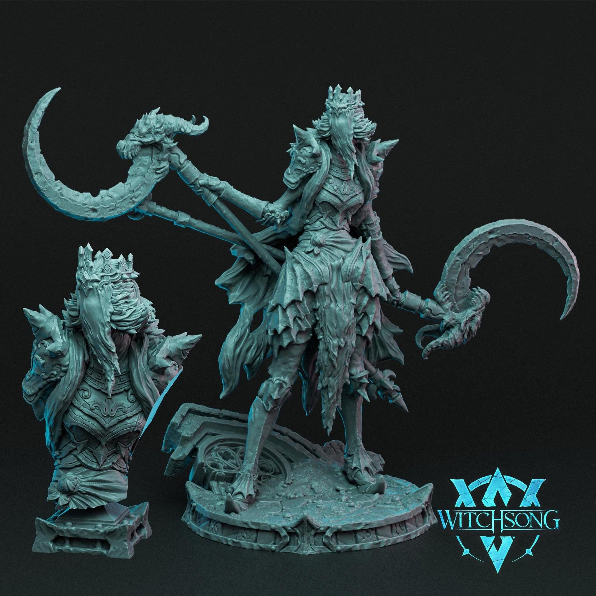 The Faceless King's Warband | Tabletop Gaming Mini or Bust | Monster Miniature Statue | Witchsong Miniatures