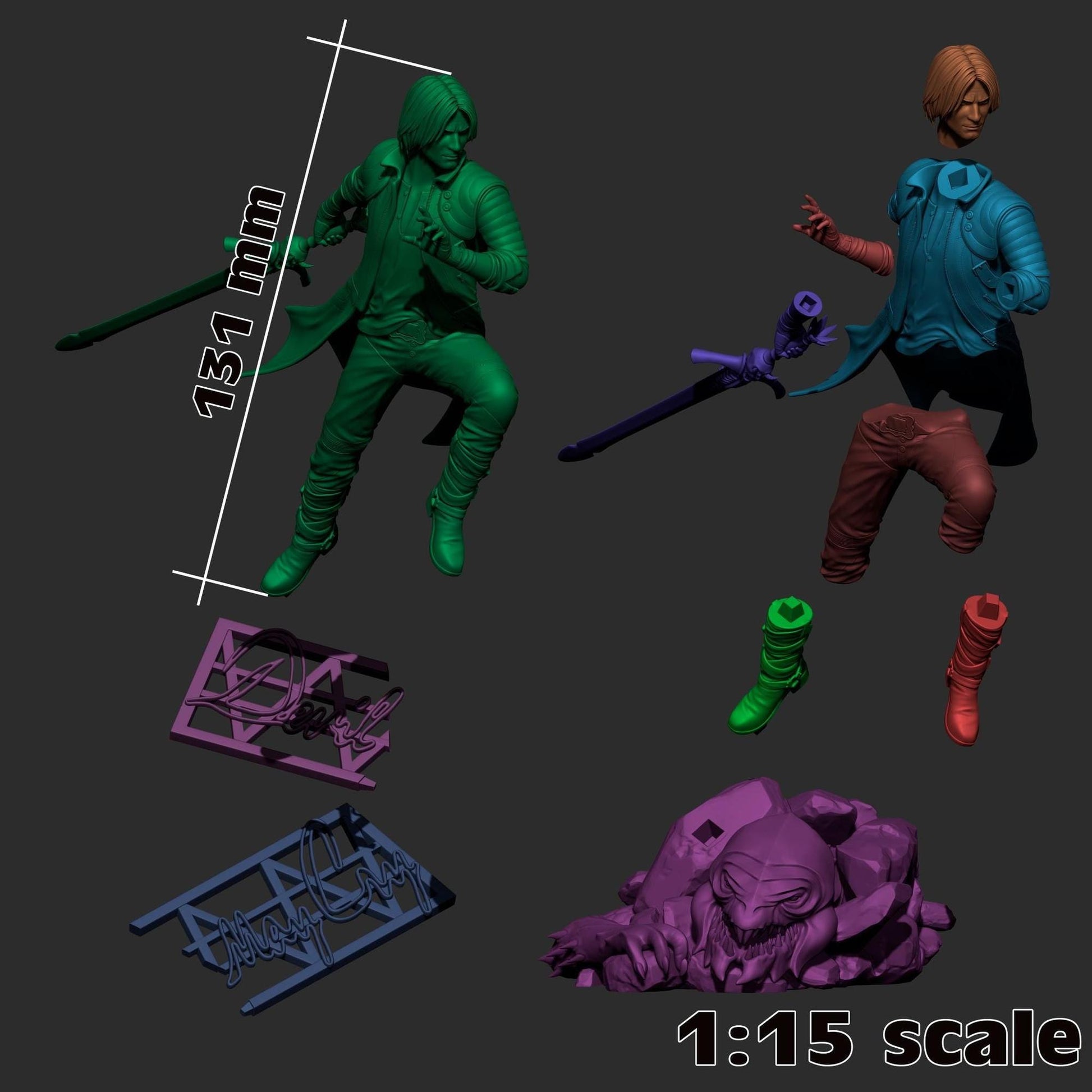 1:12 Smirk in the Face of Hell | Resin Garage Kit Figure Game Fan Art | h3LL creator