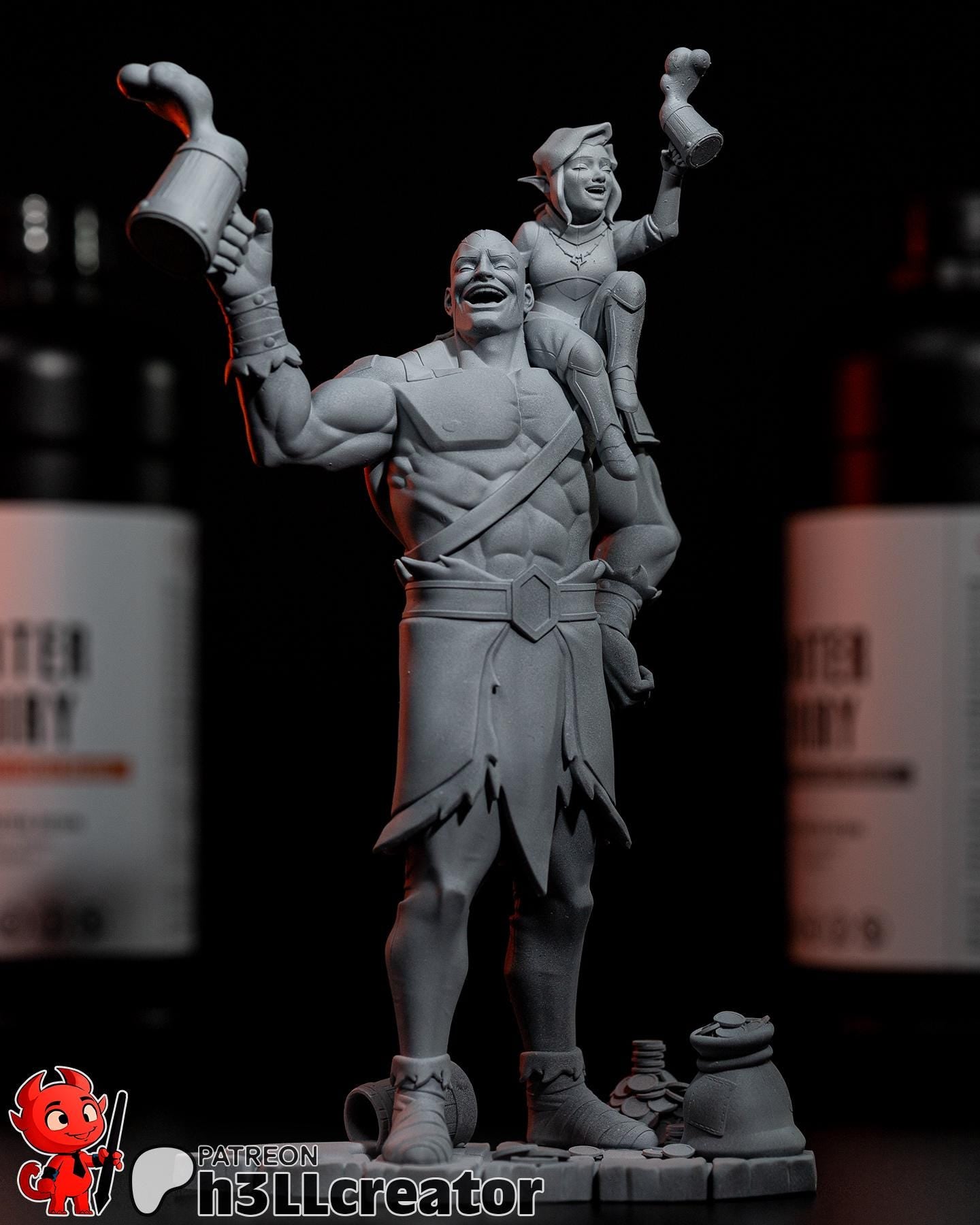 1:12 Friendship of Faith and Fury | Resin Garage Kit Figure Game Show Fan Art | h3LL creator