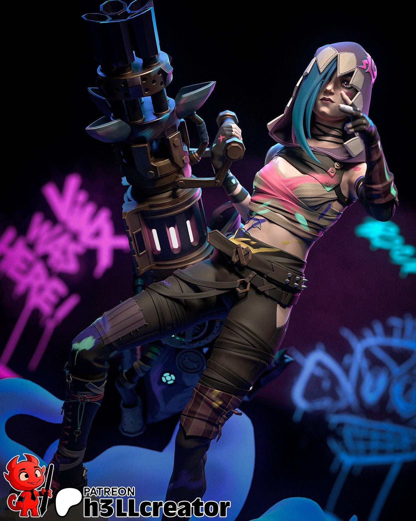 1:12 Harbinger of Havoc | Resin Garage Kit Figure Game Show Fan Art | h3LL creator