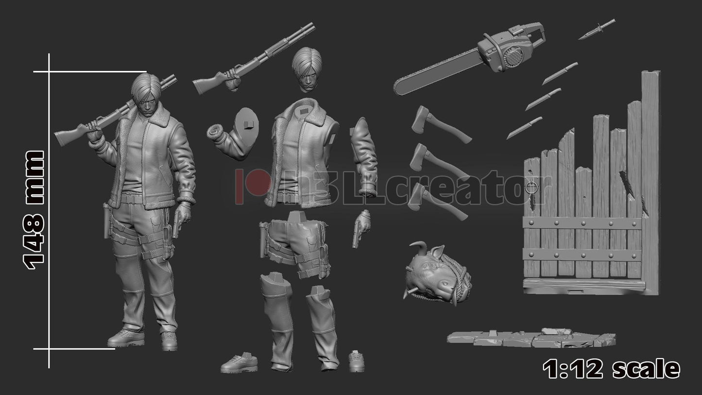 1:12 Rookie Turned Savior | Resin Garage Kit Figure Game Fan Art | h3LL creator