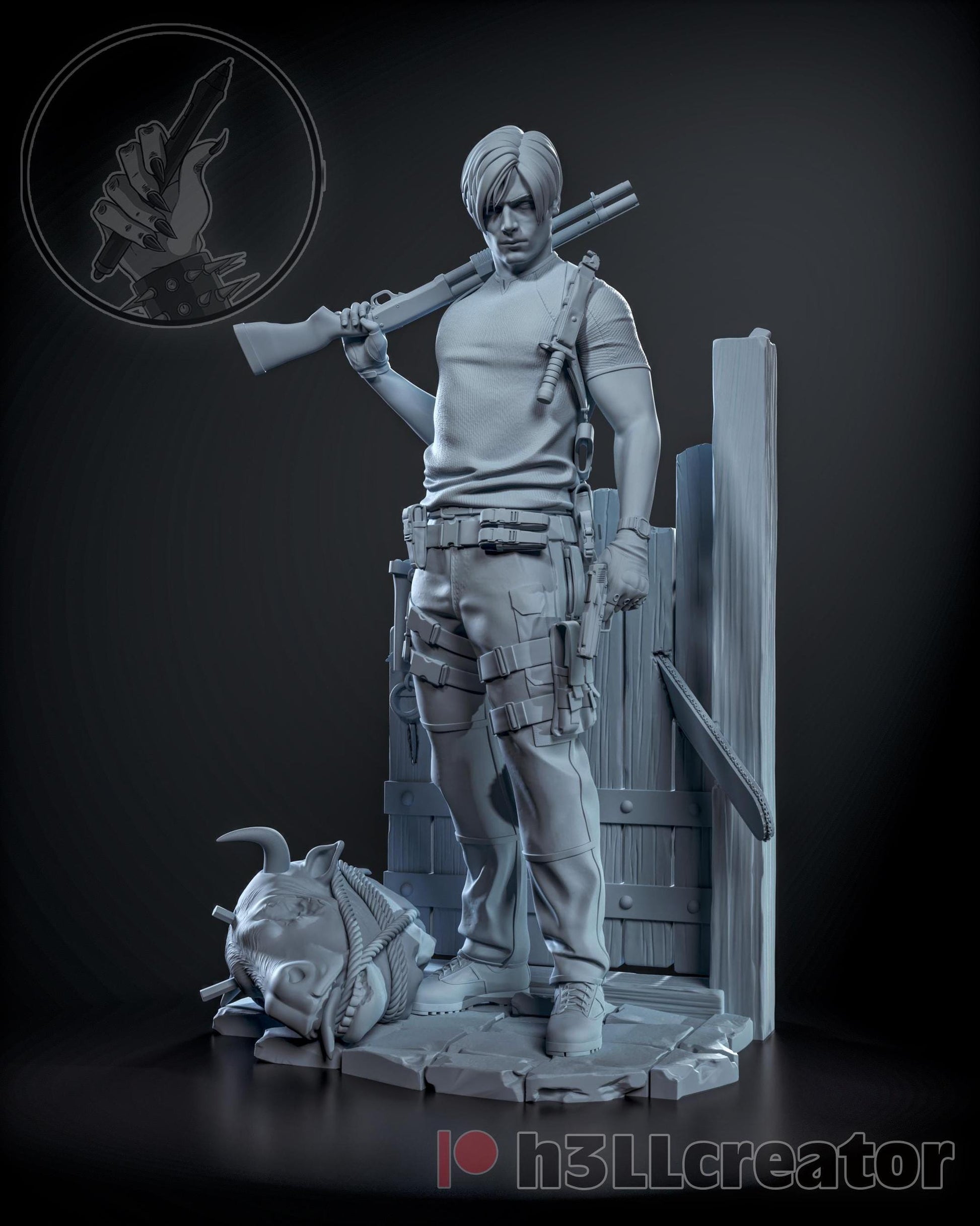 1:12 Rookie Turned Savior | Resin Garage Kit Figure Game Fan Art | h3LL creator