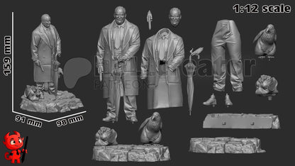 1:12 Bird Among the Wolves | Resin Garage Kit Figure Comic Fan Art | h3LL creator