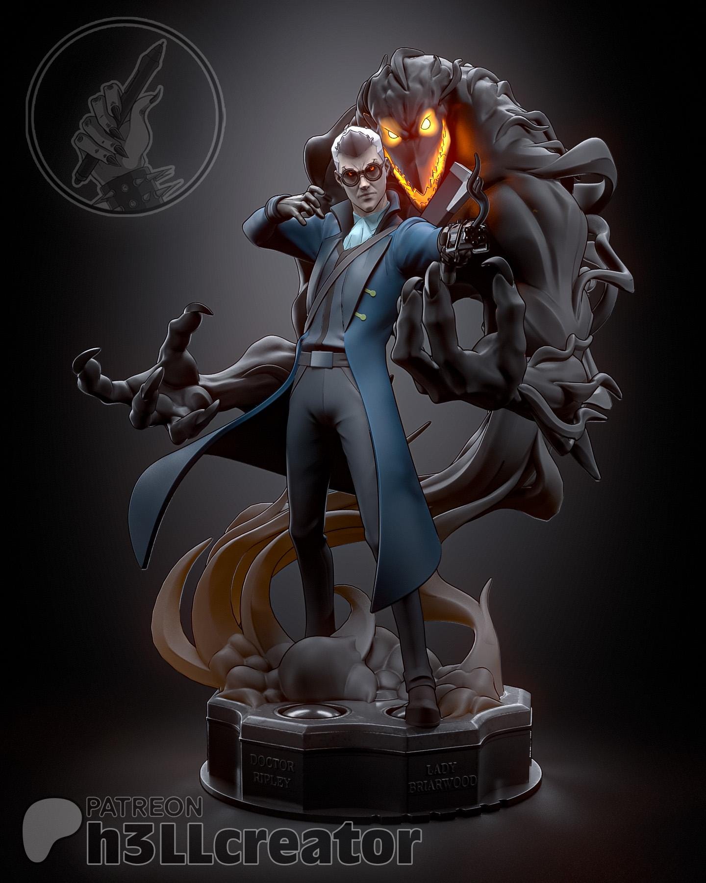 1:12 Gunslinger’s Curse | Resin Garage Kit Figure Game D&D Show Fan Art | h3LL creator