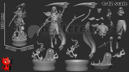 1:12 Herald of Death | Resin Garage Kit Figure Game Fan Art | h3LL creator