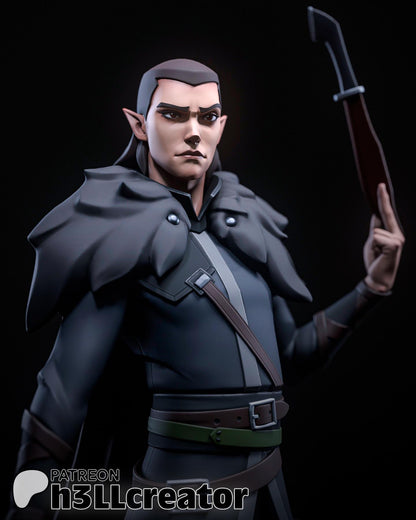 1:12 Champion of the Raven Queen | Resin Garage Kit Figure Game D&D Show Fan Art | h3LL creator