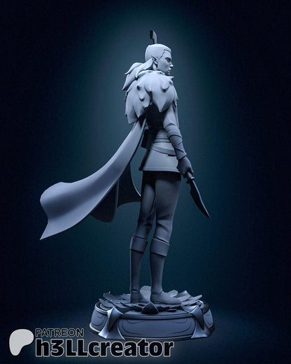 1:12 Champion of the Raven Queen | Resin Garage Kit Figure Game D&D Show Fan Art | h3LL creator