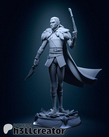 1:12 Champion of the Raven Queen | Resin Garage Kit Figure Game D&D Show Fan Art | h3LL creator