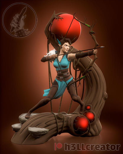 1:12 Wild Huntress | Resin Garage Kit Figure Game D&D Show Fan Art | h3LL creator