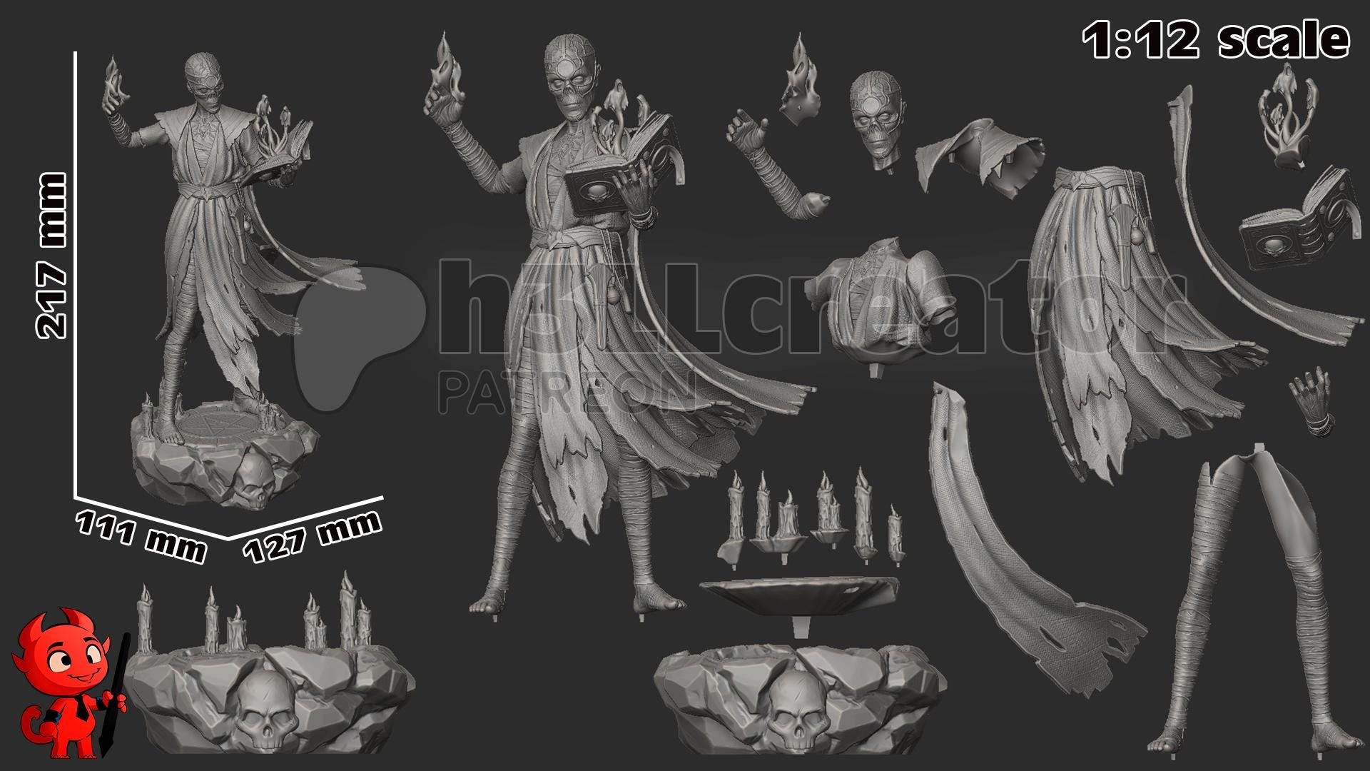 1:12 Keeper of Forgotten Lore | Resin Garage Kit Figure Game Fan Art | h3LL creator