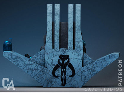 1:12 Queen of the Beskar Throne | Resin Garage Kit Sculpture Anime Video Game Fan Art Statue | CA 3D Studios