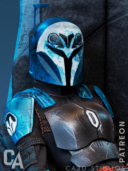 1:12 Queen of the Beskar Throne | Resin Garage Kit Sculpture Anime Video Game Fan Art Statue | CA 3D Studios