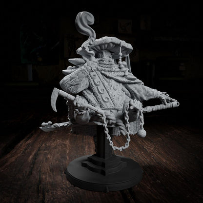 Nameko Maitake, Myconid Thri-kreen Samurai | Tabletop, Display Scale, Bust | TTRPG D&D Miniature | Cripta Studios