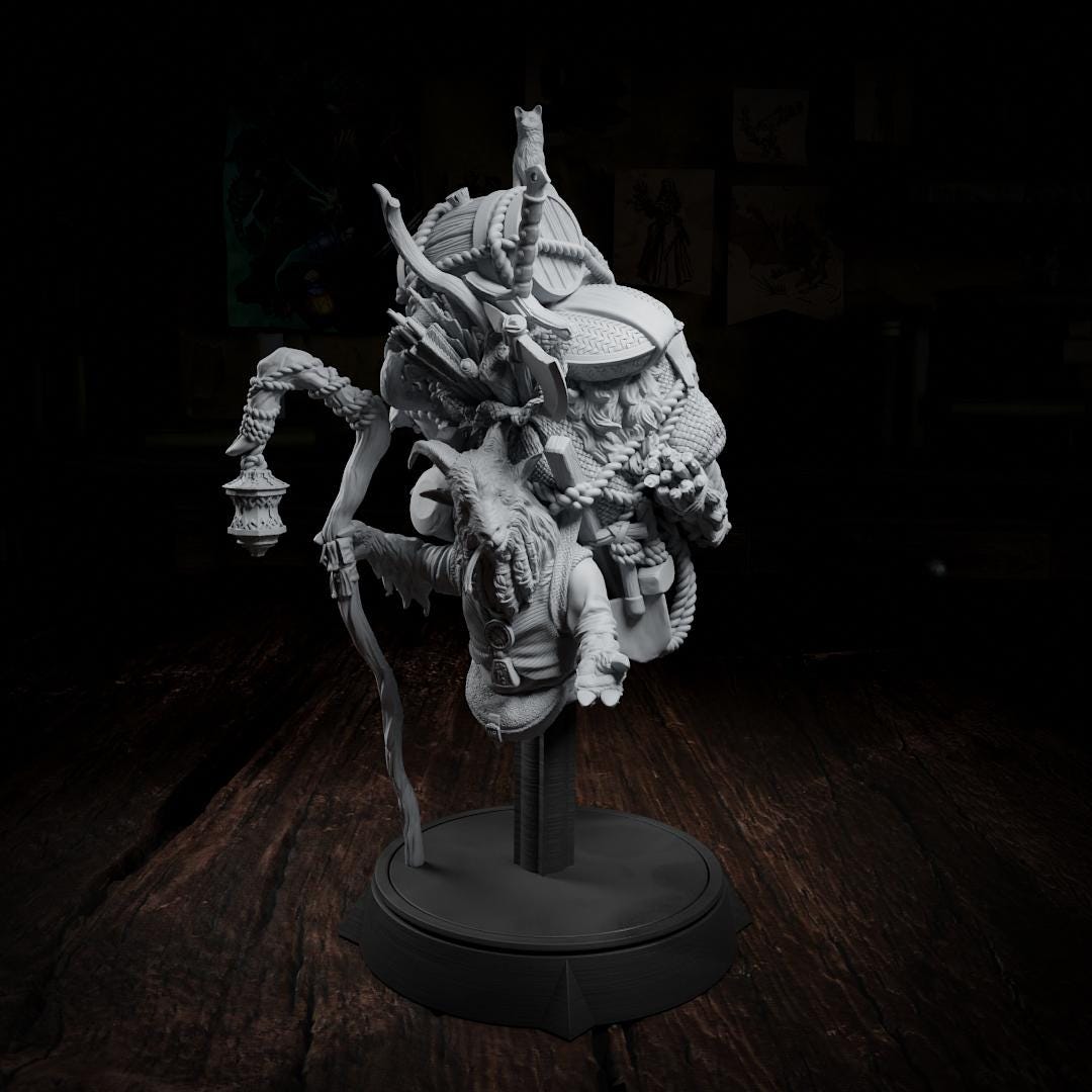 Peten Climber, Feywild Merchant | Tabletop, Display Scale, Bust | TTRPG D&D Miniature | Cripta Studios