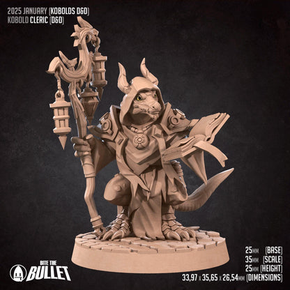 Kobold Cleric, D&D Version | Tabletop Gaming Scale Resin Miniature | Bite the Bullet