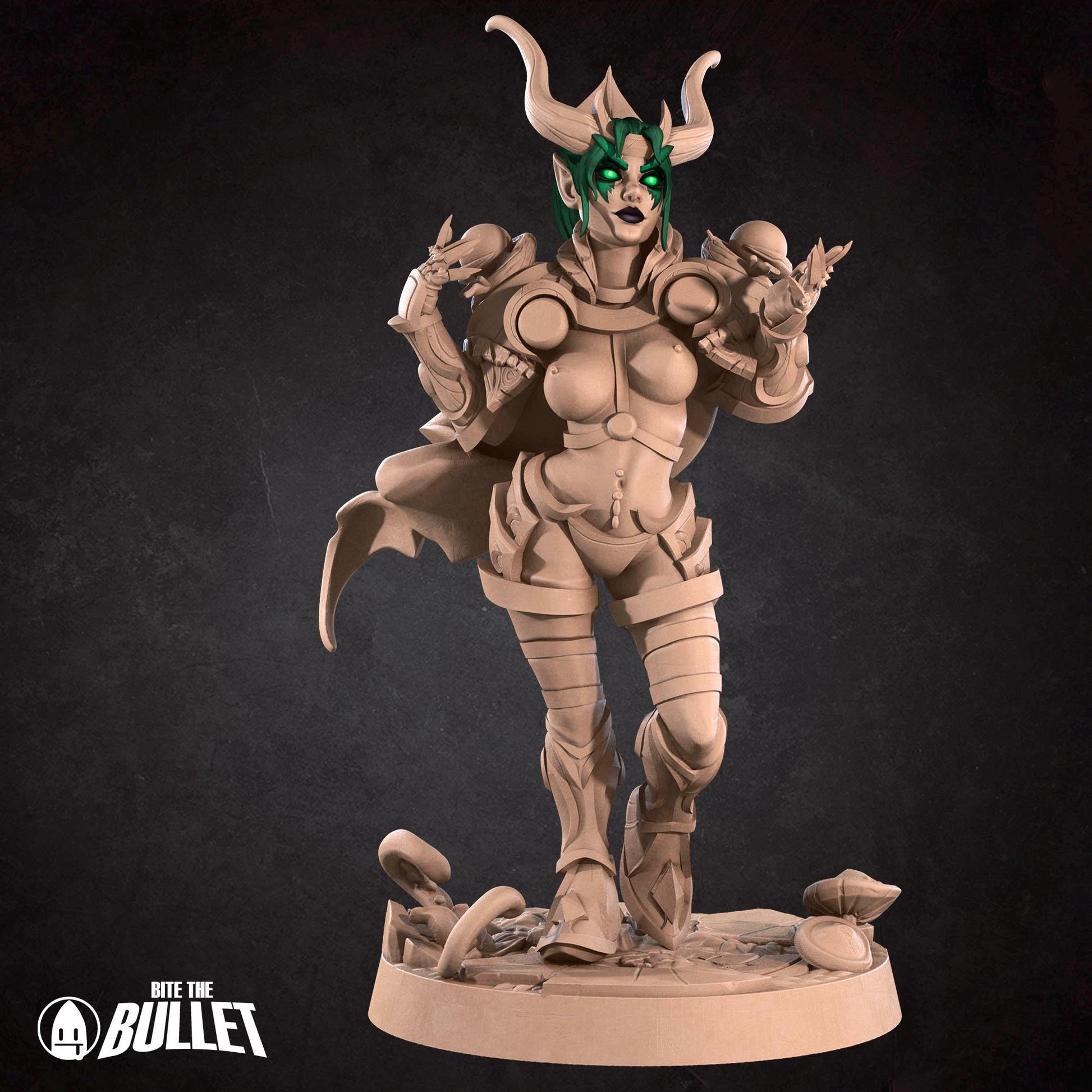Exxotic Esmerelda, Lady of Dreams | Pinup SFW NSFW Versions | Tabletop Gaming Scale Resin Miniature | Bite the Bullet