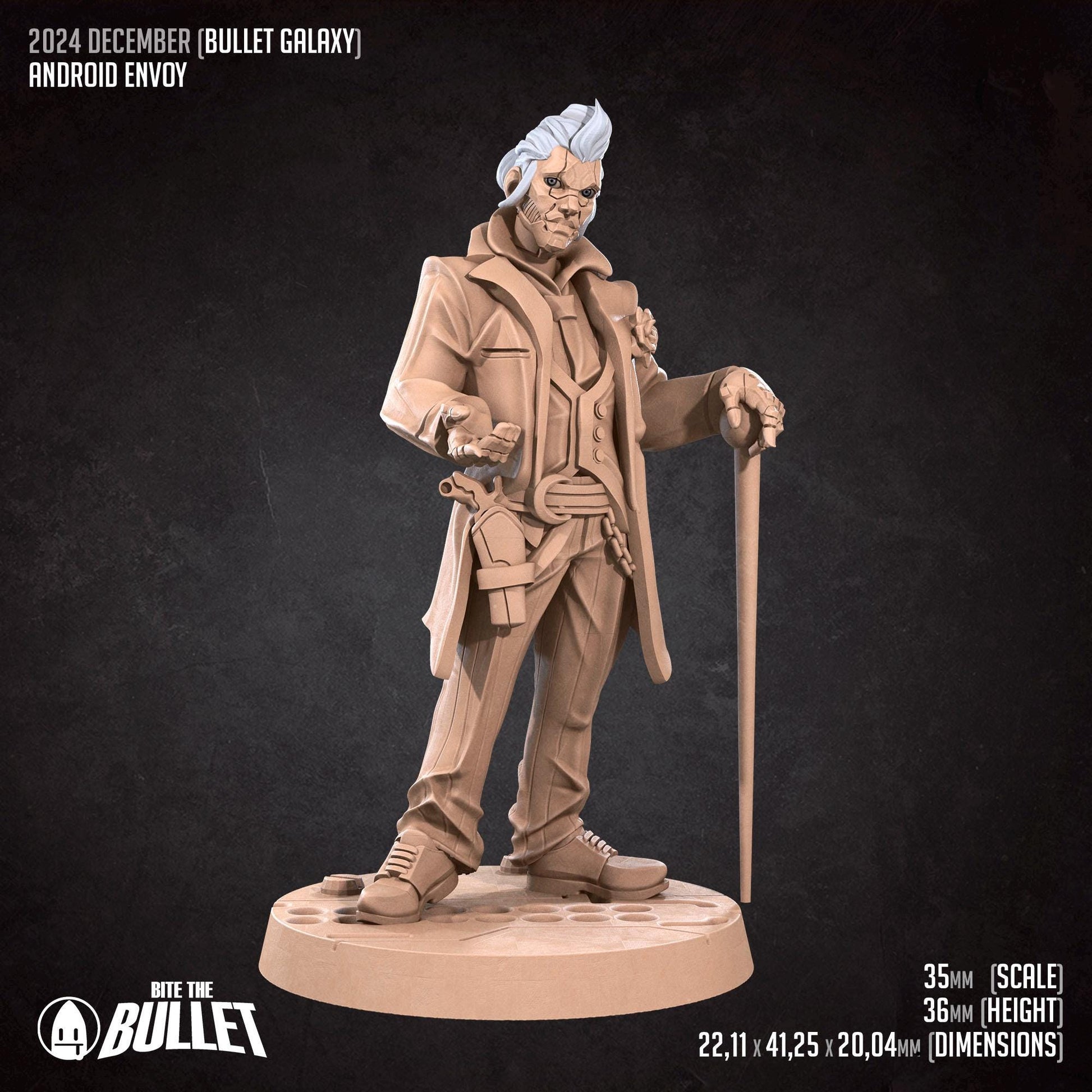 Android Envoy | D&D TTRPG Miniature | Bite the Bullet | Bullet Galaxy