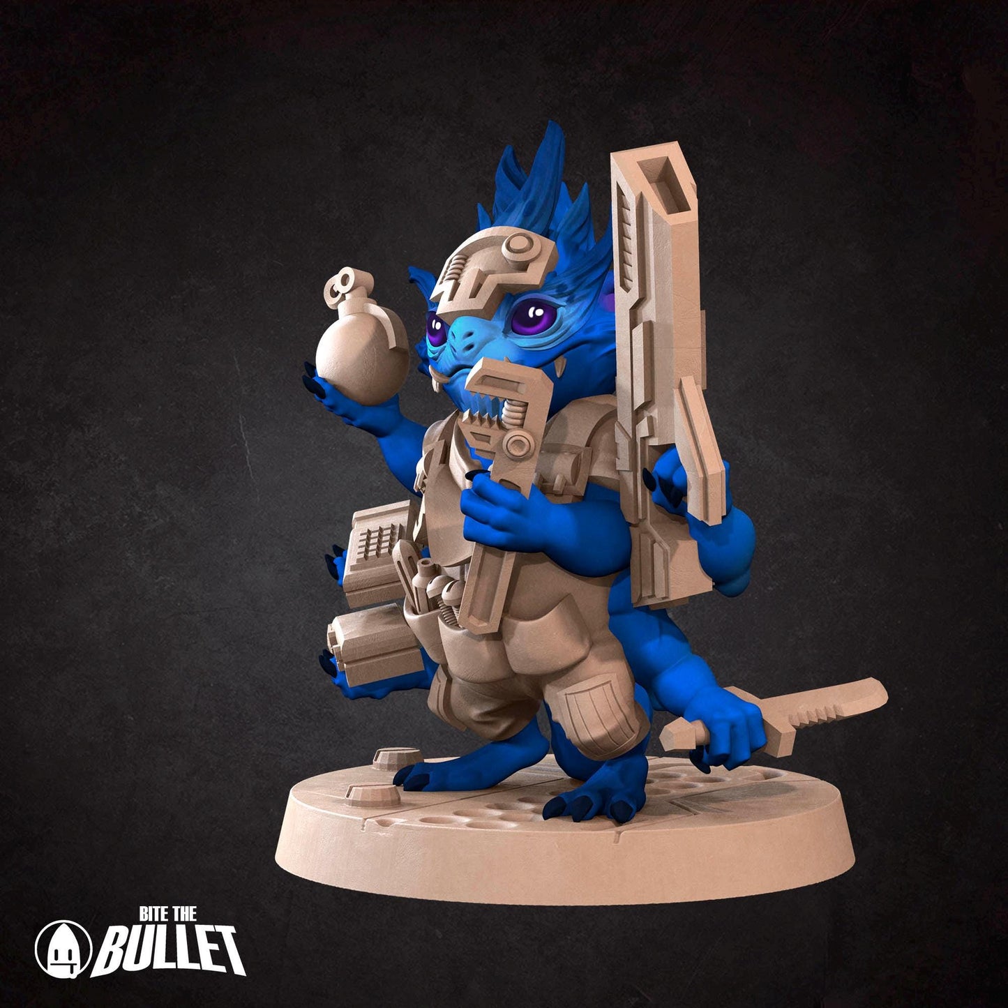 Furblin Mechanic, Space Alien | Tabletop Gaming Scale Resin Miniature | Bite the Bullet | Bullet Galaxy