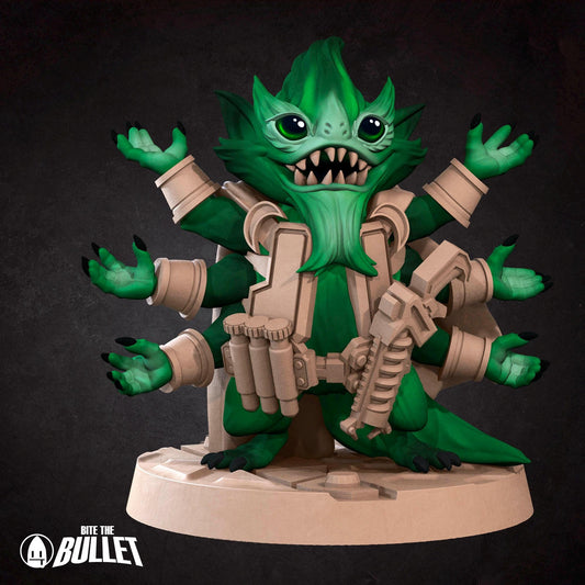 Furblin Soldier, Space Alien | Tabletop Gaming Scale Resin Miniature | Bite the Bullet | Bullet Galaxy