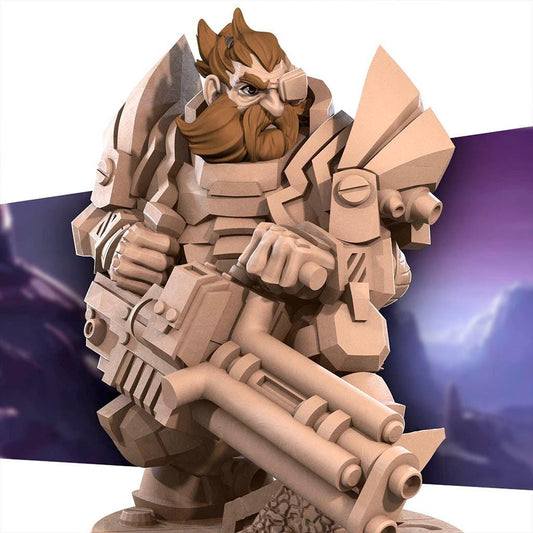Dwarf Solarian, Spacer | Tabletop Gaming Scale Resin Miniature | Bite the Bullet | Bullet Galaxy
