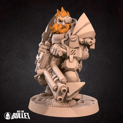 Dwarf Solarian, Spacer | Tabletop Gaming Scale Resin Miniature | Bite the Bullet | Bullet Galaxy