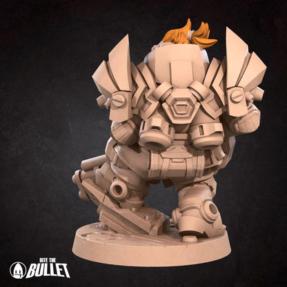 Dwarf Solarian, Spacer | Tabletop Gaming Scale Resin Miniature | Bite the Bullet | Bullet Galaxy