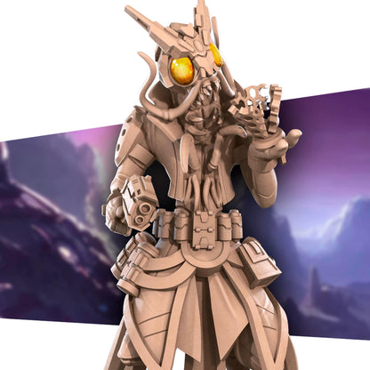 Locust Technomancer, Space Alien | Tabletop Gaming Scale Resin Miniature | Bite the Bullet | Bullet Galaxy