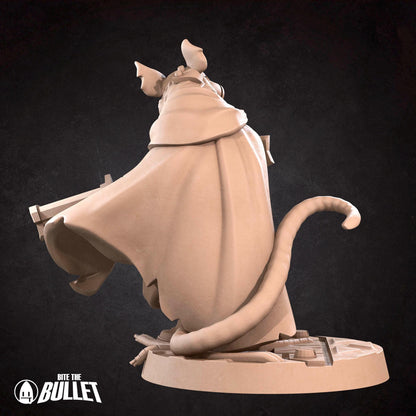 Space Ratfolk Soldier | Tabletop Gaming Scale Resin Miniature | Bite the Bullet | Bullet Galaxy