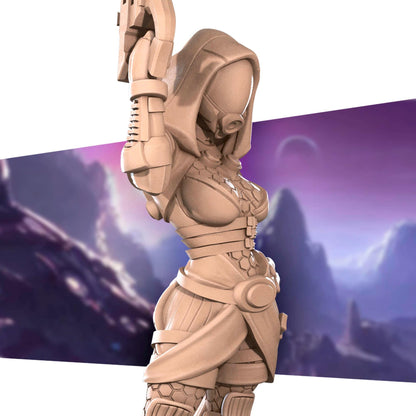 Exxotic Tahlia, the Quarian Pilgrim | Pinup SFW NSFW Versions | Tabletop Gaming Scale Resin Miniature | Bite the Bullet