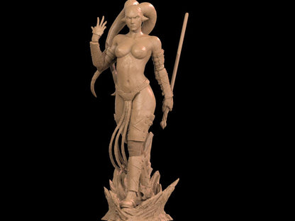 Crimson Queen of Darkness | Resin Garage Kit Sculpture Anime Video Game Fan Art Statue | CA 3D Studios