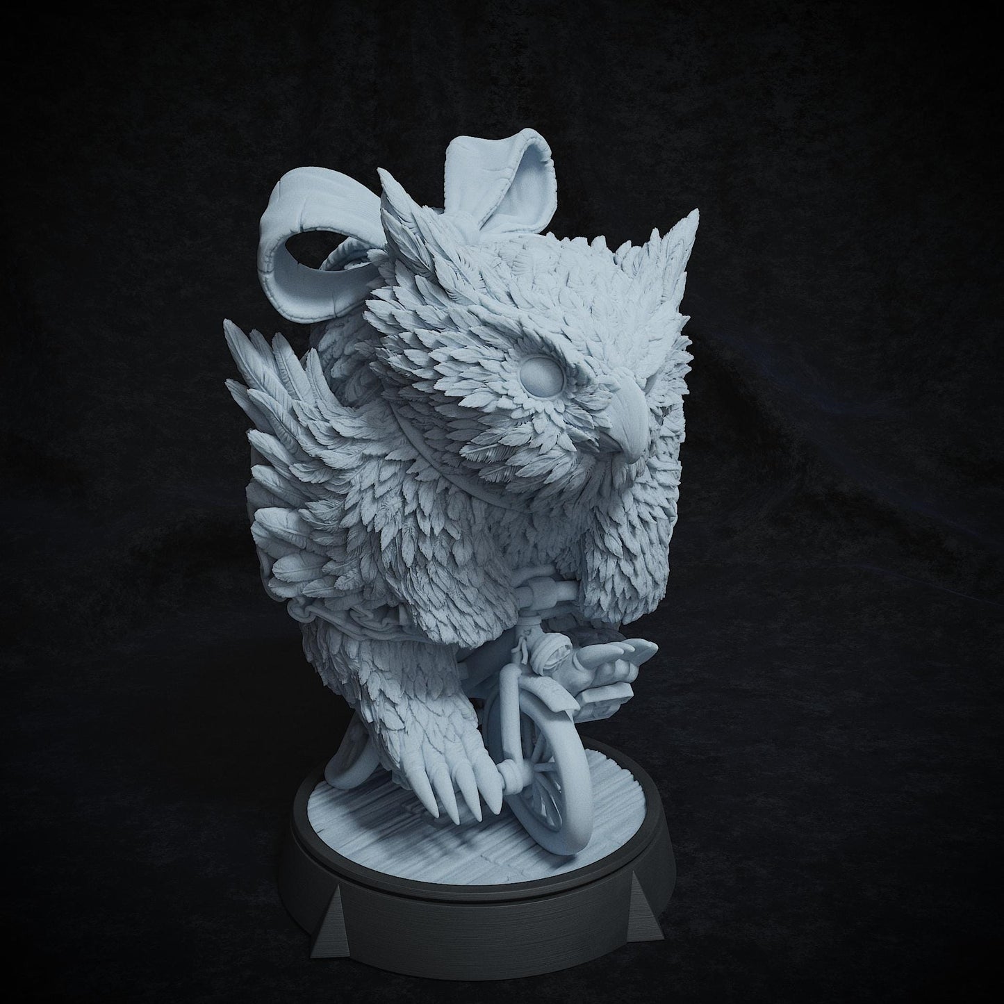 Owlbear Riding a Tricycle Circus Act | Tabletop or Display Scale | TTRPG Miniature | Cripta Studios