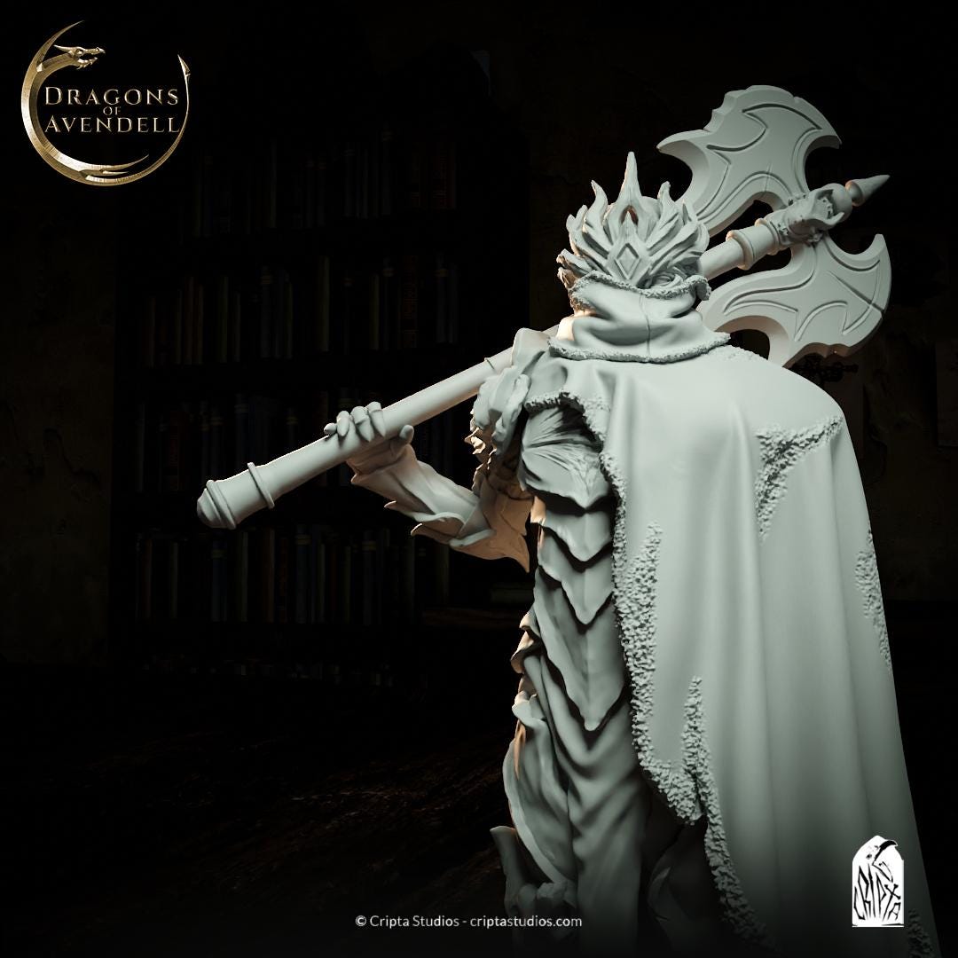 Dark Knight | TABLETOP SCALE | TTRPG Miniature | Cripta Studios