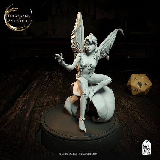SahJinxy, Fairy | Tabletop, Display Scale, Bust | TTRPG D&D Miniature | Cripta Studios