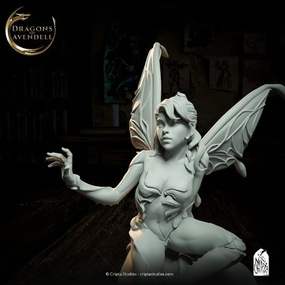 SahJinxy, Fairy | Tabletop, Display Scale, Bust | TTRPG D&D Miniature | Cripta Studios