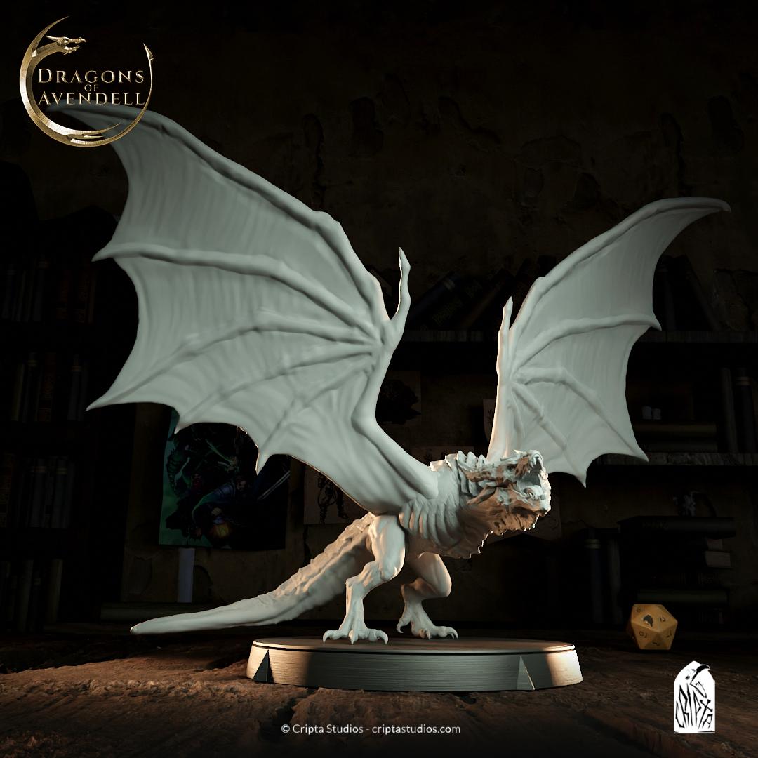 Dragon, Wyvern Drake Screech | TABLETOP SCALE | TTRPG Miniature | Cripta Studios