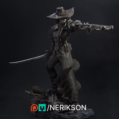 Valeria the Nighthunter, Vampire Hunter | Tabletop Gaming Mini or Garage Resin Kit Statue | D&D TTRPG Fantasy Miniature | Nerikson