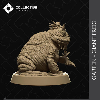 Garten, Druid, Wild Shape, Giant Frog | Tabletop Gaming Mini or Display Figure | Collective Studio