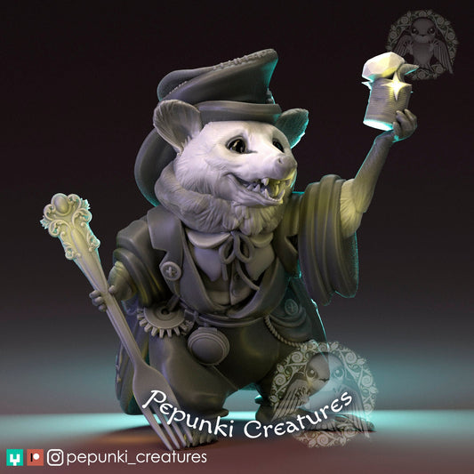 Opossum Collector | Tabletop or Display Scale | D&D Humblewood TTRPG Miniature | Pepunki Creatures